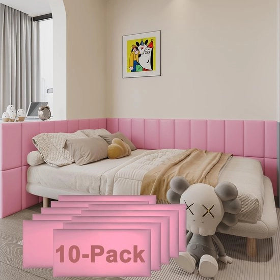 Decorazione per parete 3D antibot per bambini, autoadesiva, 10 pezzi, pannello per testa autoadesivo per parete