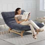 Poltrona beanbag per adulti - Zephmum- Senza braccioli, tessuto cordoncino, con schienale