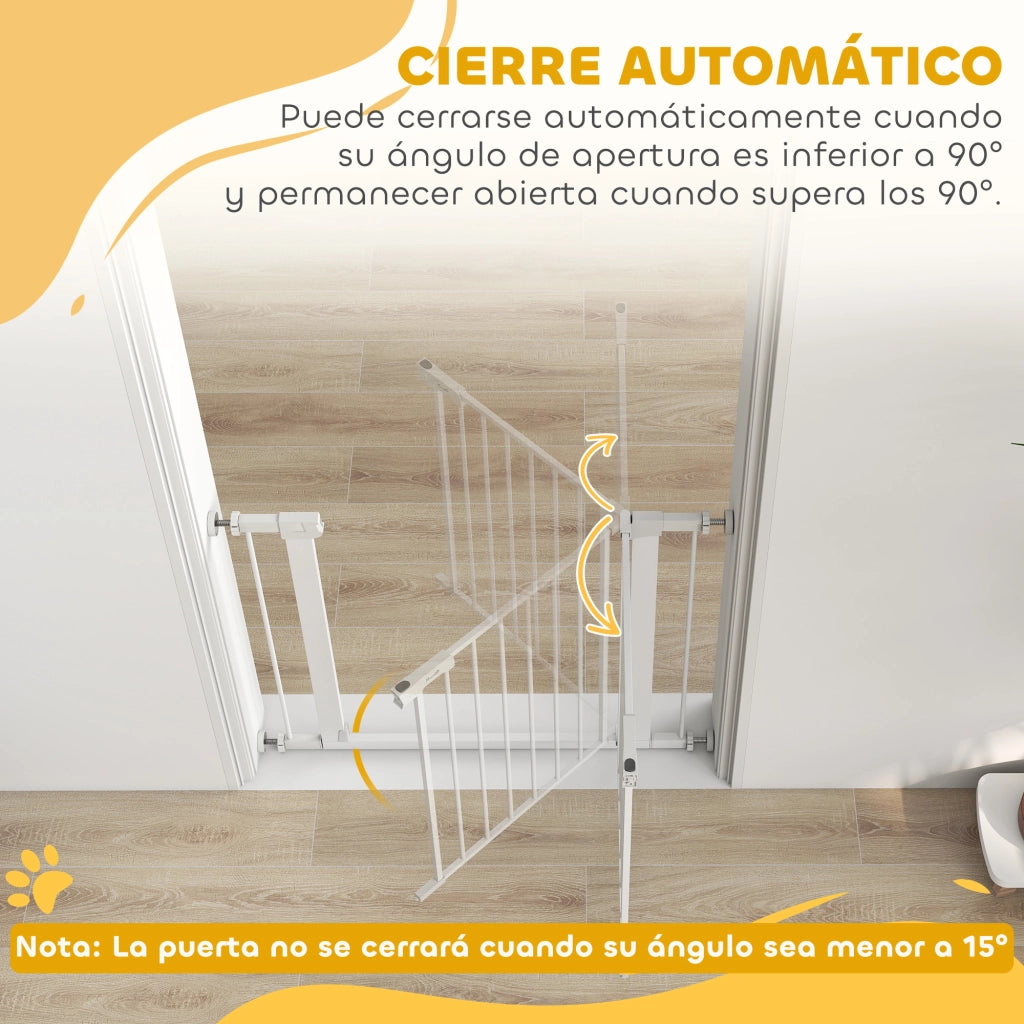 Cancello per cani estensibile ¨C Minimal ¨C 76x97 cm bianco metallo