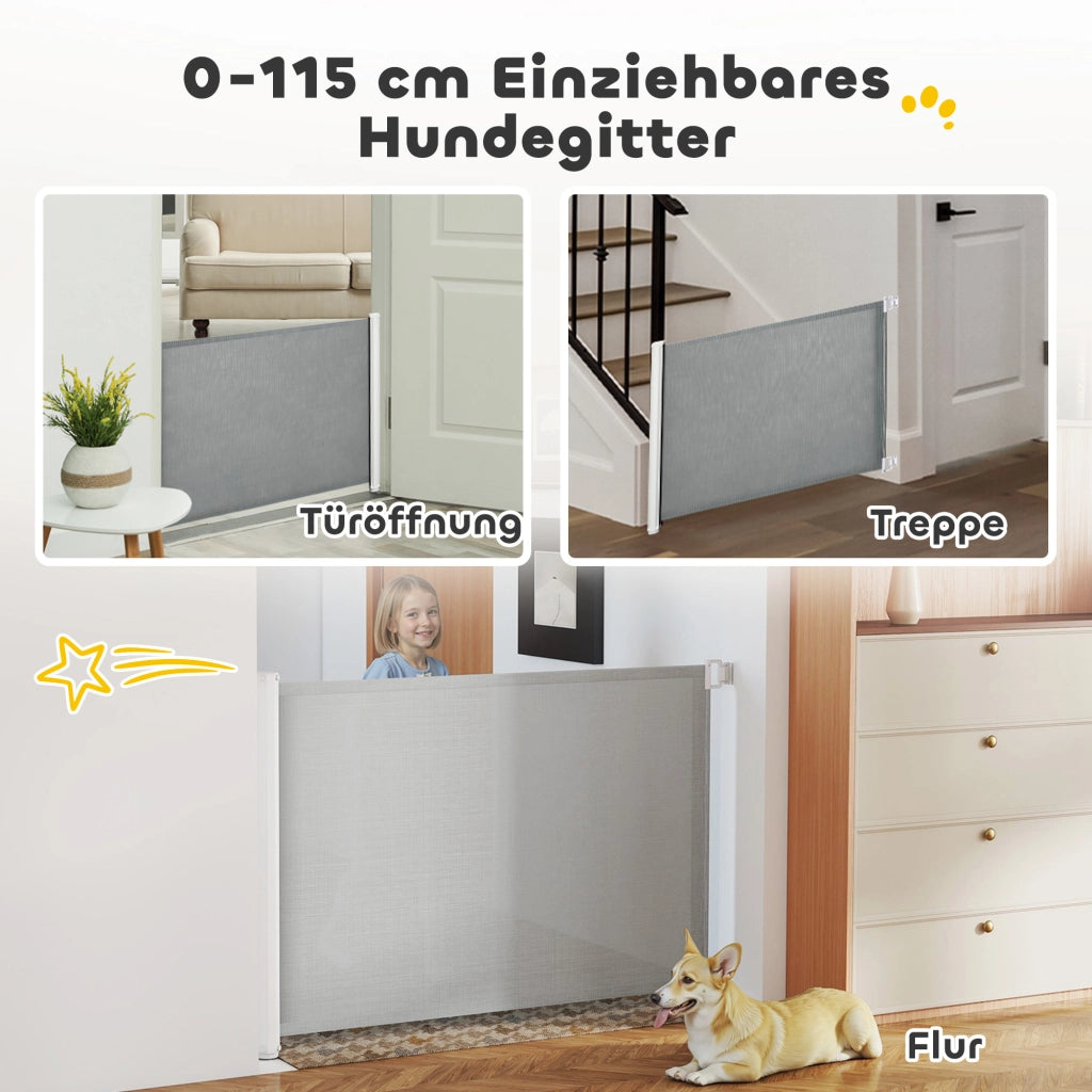 Cancello di sicurezza per scale ¨C Minimal ¨C Grigio metallo plastica