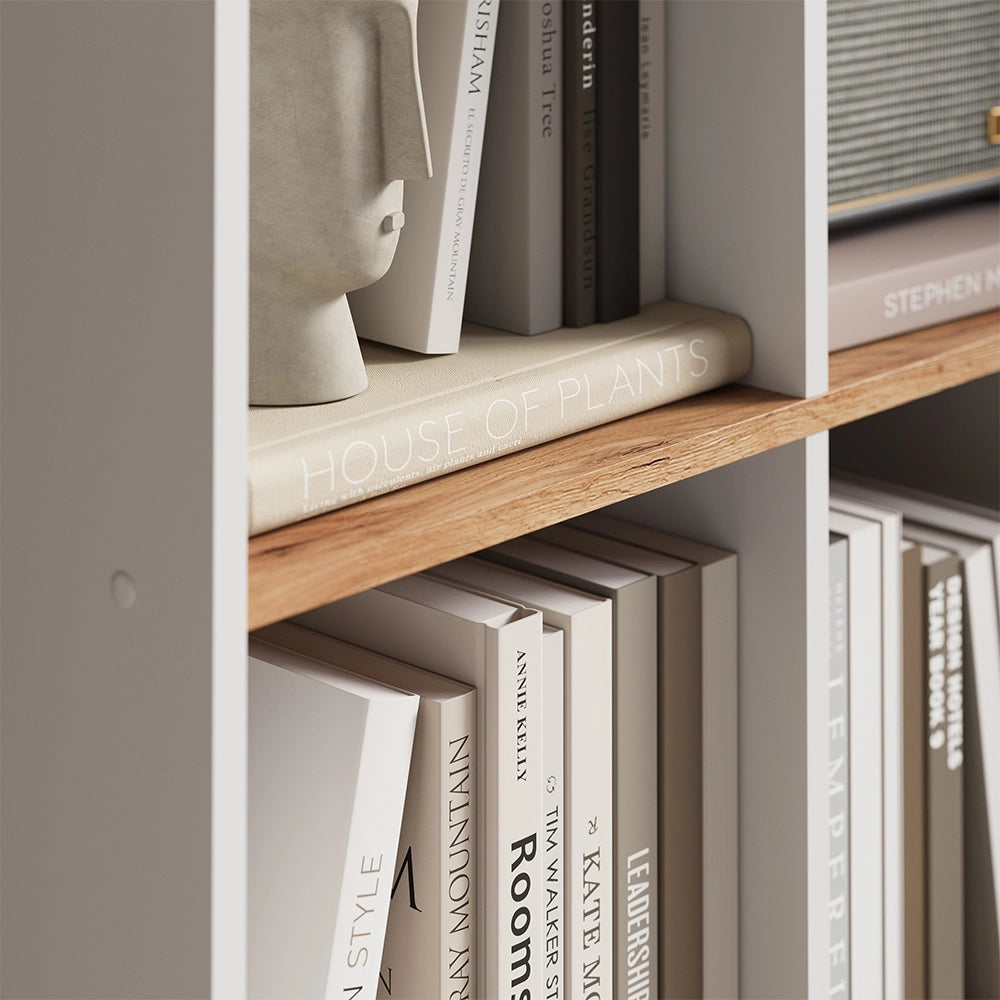 Vicco Scaffale Rovere bianco/dorato 143 x 72 cm