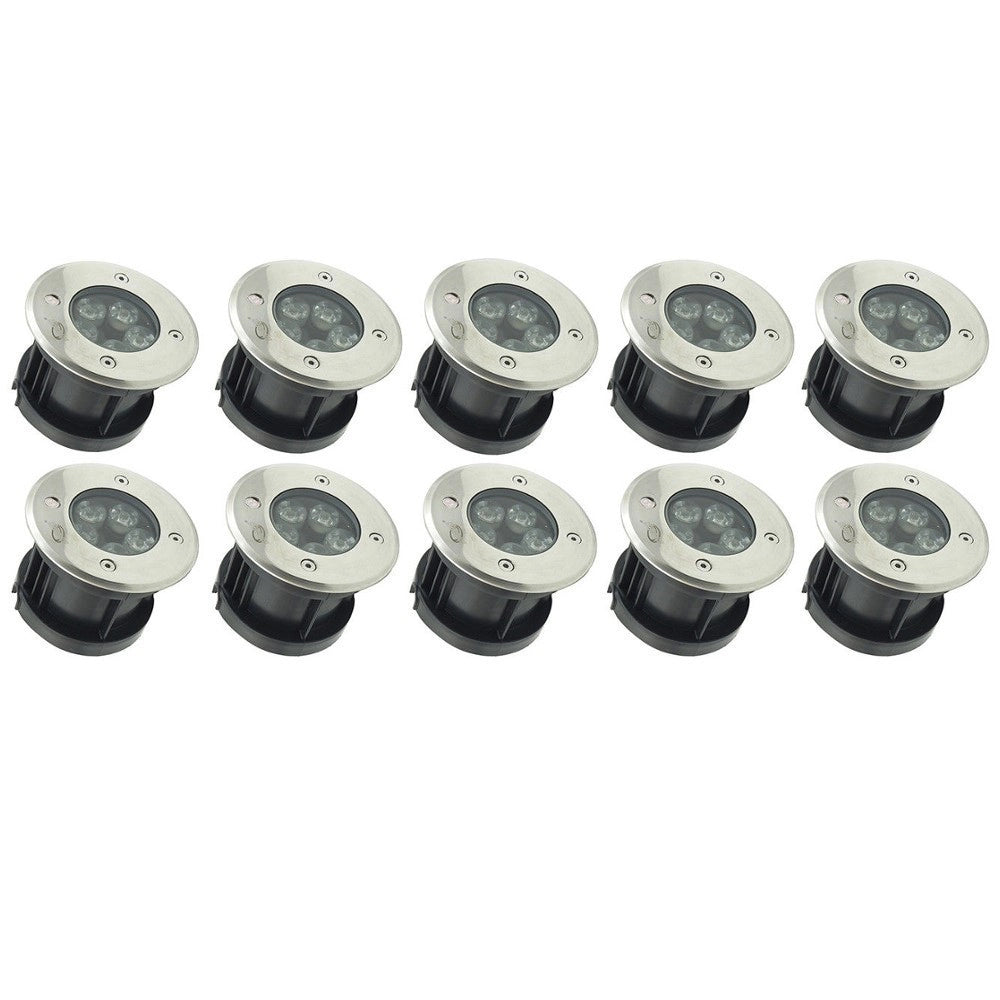 Trade Shop - Faretto Da Esterno 5led 5w 10 Pz Luce Fredda Segnapassi Segnapasso Giardino Dr -