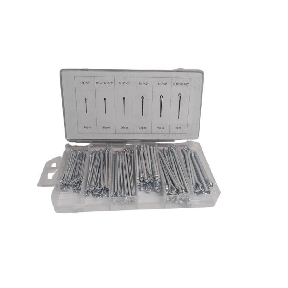 Trade Shop - Set Universale Assortimento Coppiglie 144 Pezzi Perni Fermi Di Sicurezza -