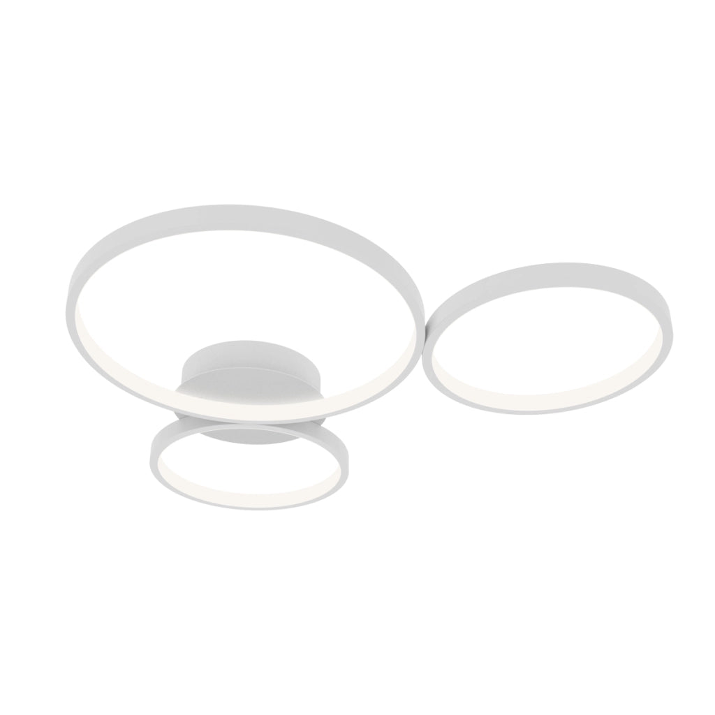 Plafoniera moderna bianca 3 anelli LED 40W MAVER Italux