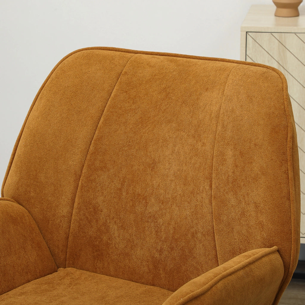 Poltrona in velluto con gambe in metallo ¨C zephmum ¨C marrone