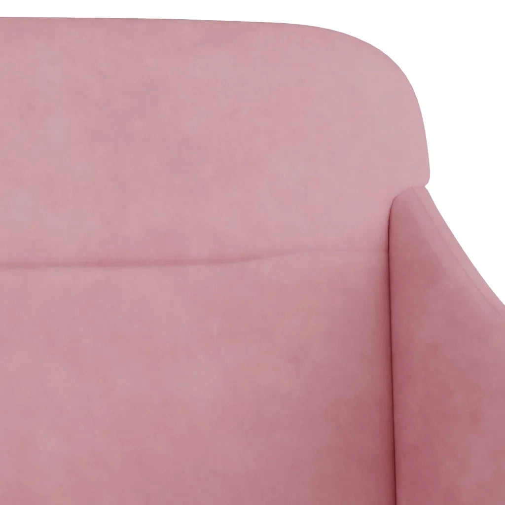 Panca-Sgabello Rosa 110x76x80 cm in Velluto 605399