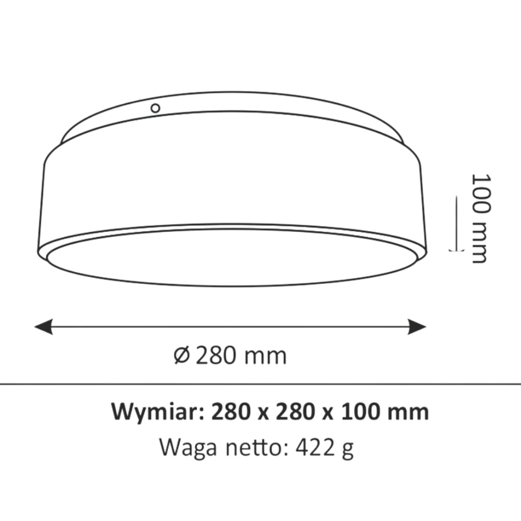 Plafoniera LED Polux Rene bianca 28cm 15W 4000K IP44