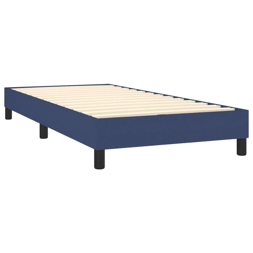 Letto a Molle con Materasso e LED Blu 80x200 cm in Tessuto
