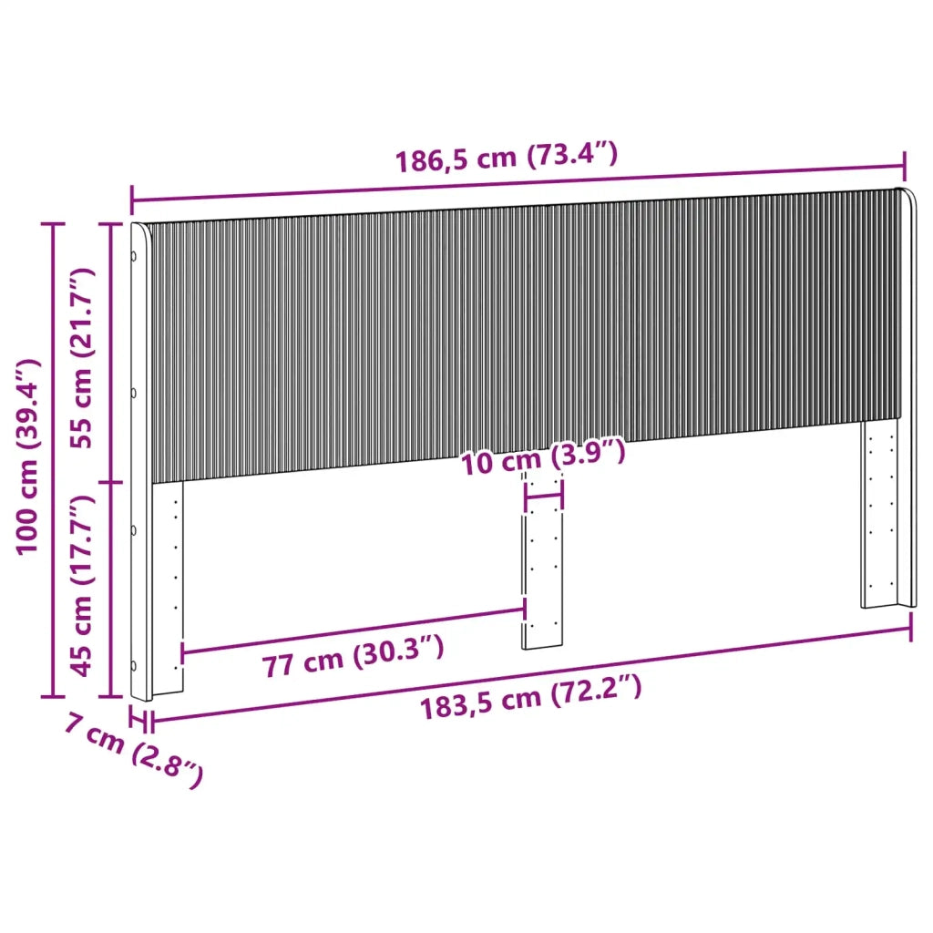 Testiera Letto Sonoma grigio Legno ingegnerizzato 889561