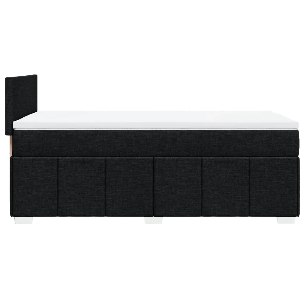Giroletto a Molle con Materasso Nero 80x200 cm inTessuto
