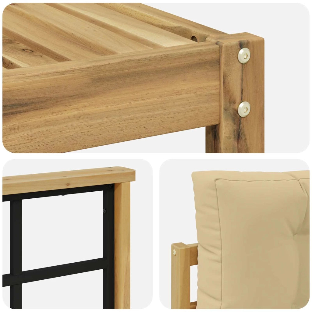 Set di divani da esterno 7 pz Bianco e Beige 3386772