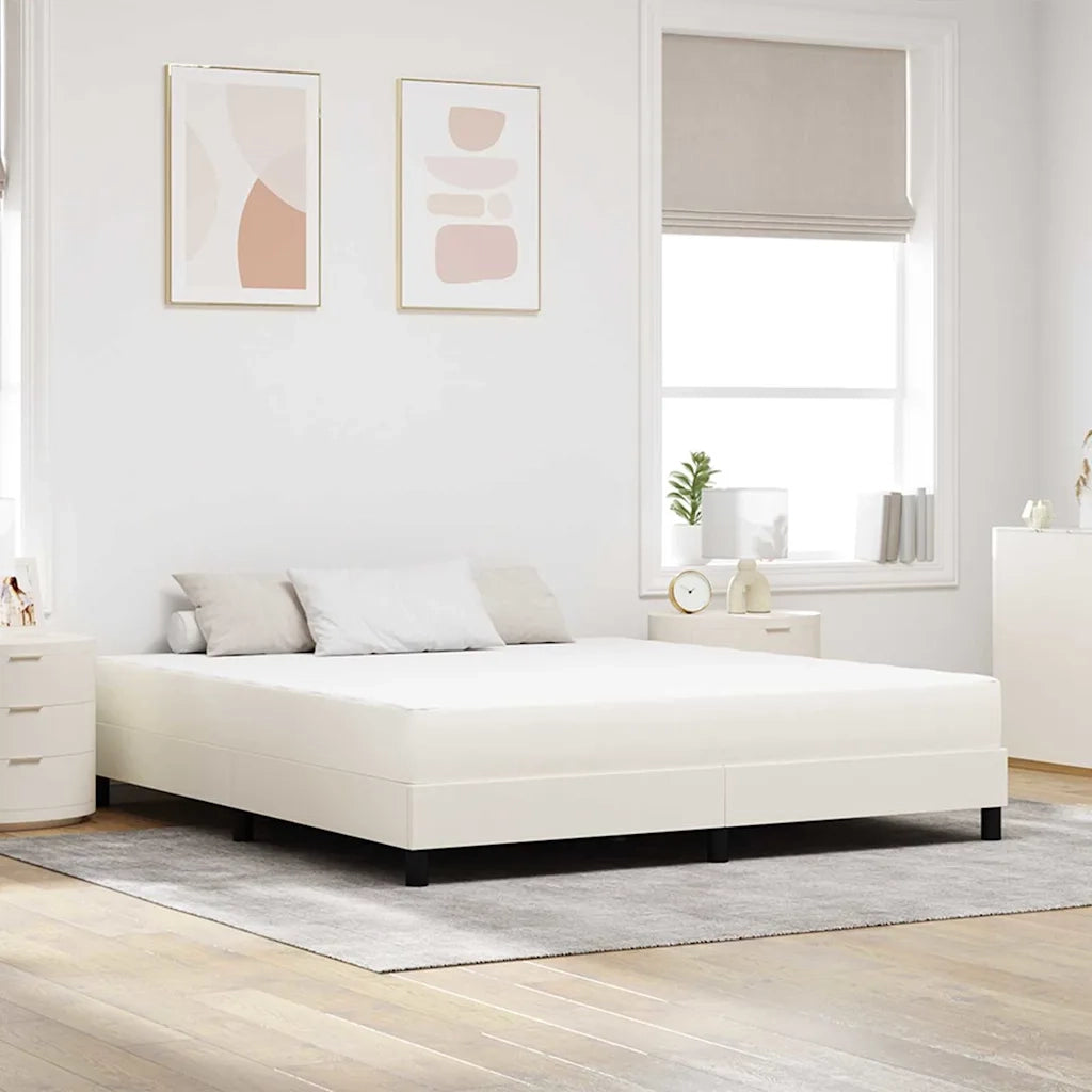 Materasso-Materasso per letto Crema 180 x 200 cm Tessuto