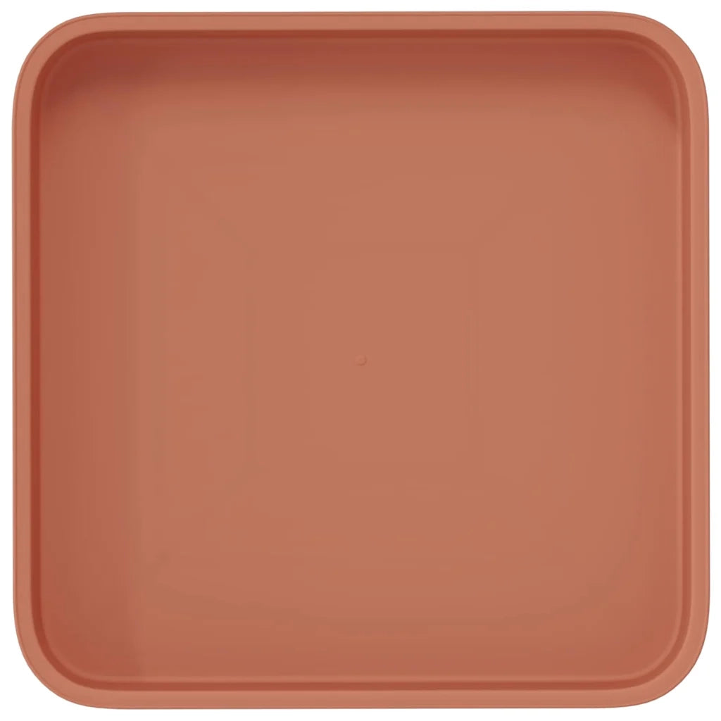 Vassoio Quadrato per Fiori 6 pcs Rosso Mattone 15 x 15 x 2 cm 42020355