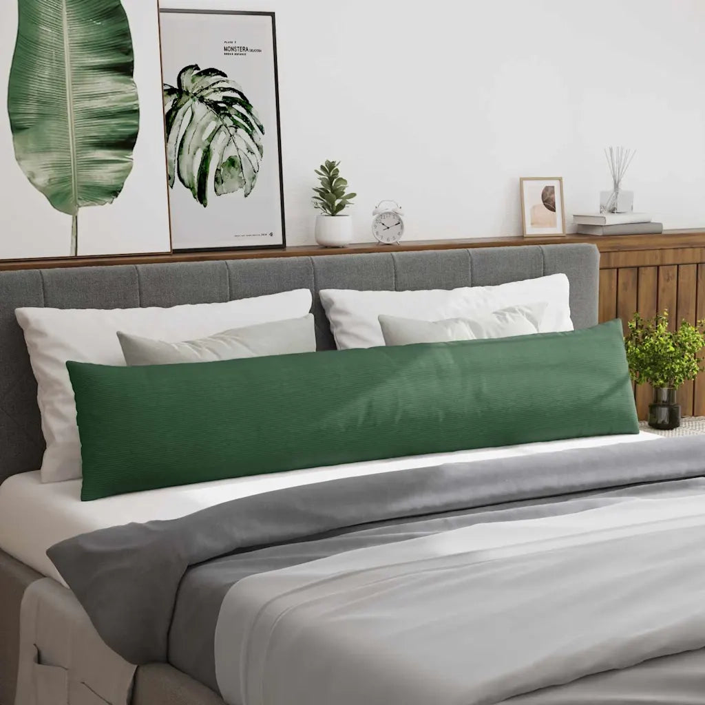 Cuscini da Divano 2 pz | Cuscini per sedie Verde Scuro 200 x 40 cm