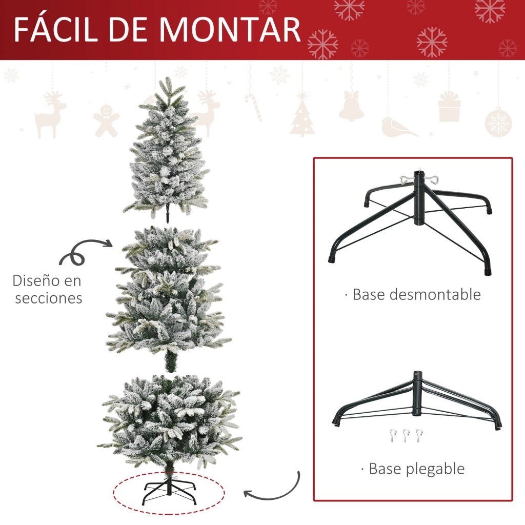 Albero di Natale Artificiale 210 cm ¨C Minimal ¨C Verde Bianco