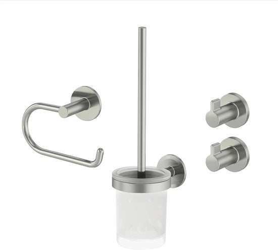 Set di accessori per la cucina con spazzola e contenitore per carta 2 pezzi