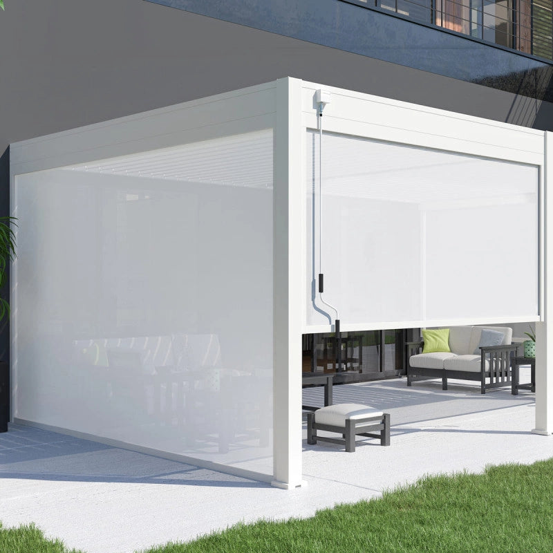 Pergola bioclimatica Ombréa VS addossata 4x6M - V2 - Bianco