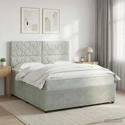 Letto box spring con materasso Grigio Chiaro 140 x 190 cm 3454607
