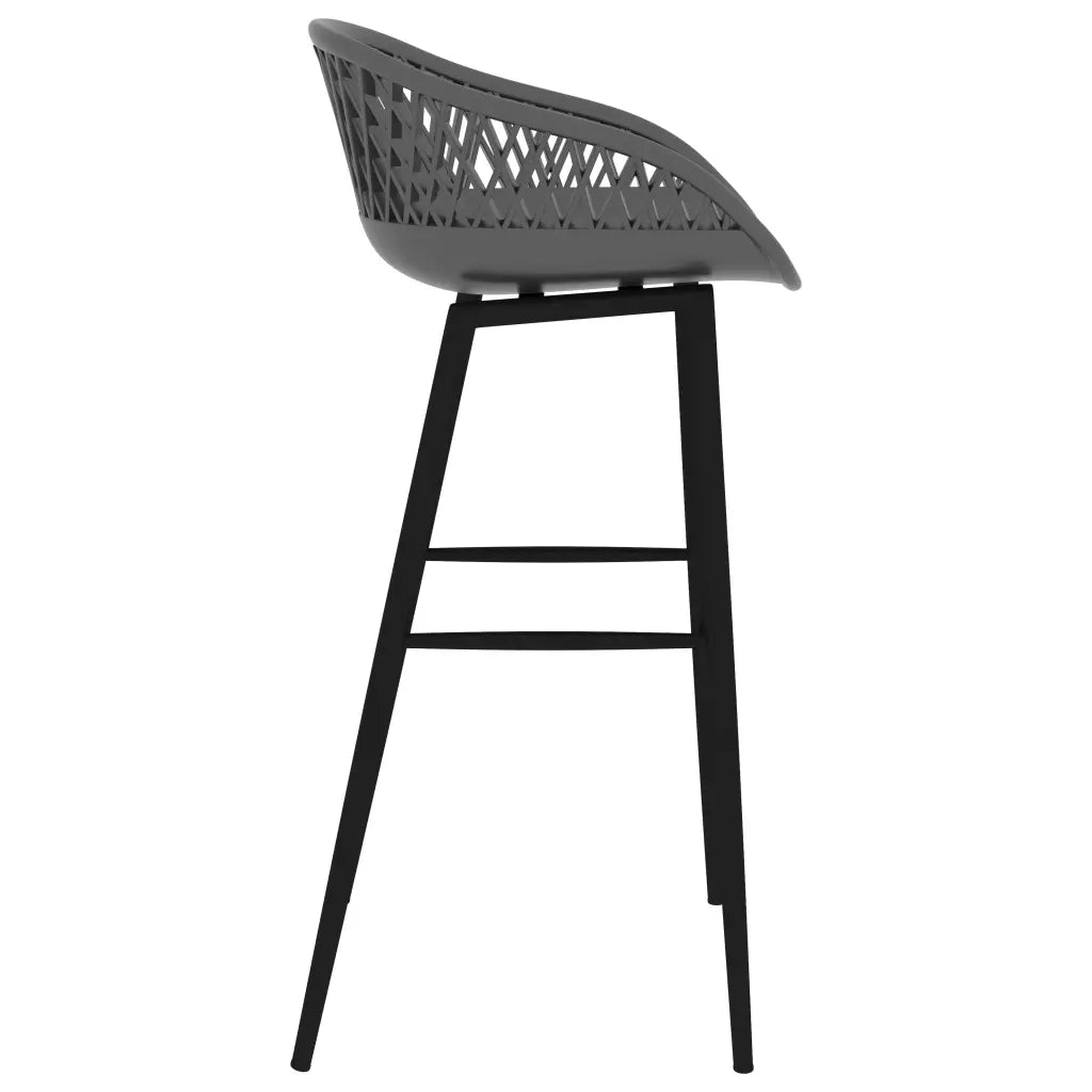 Set da Bar 5 pz Bianco e Grigio 3057405