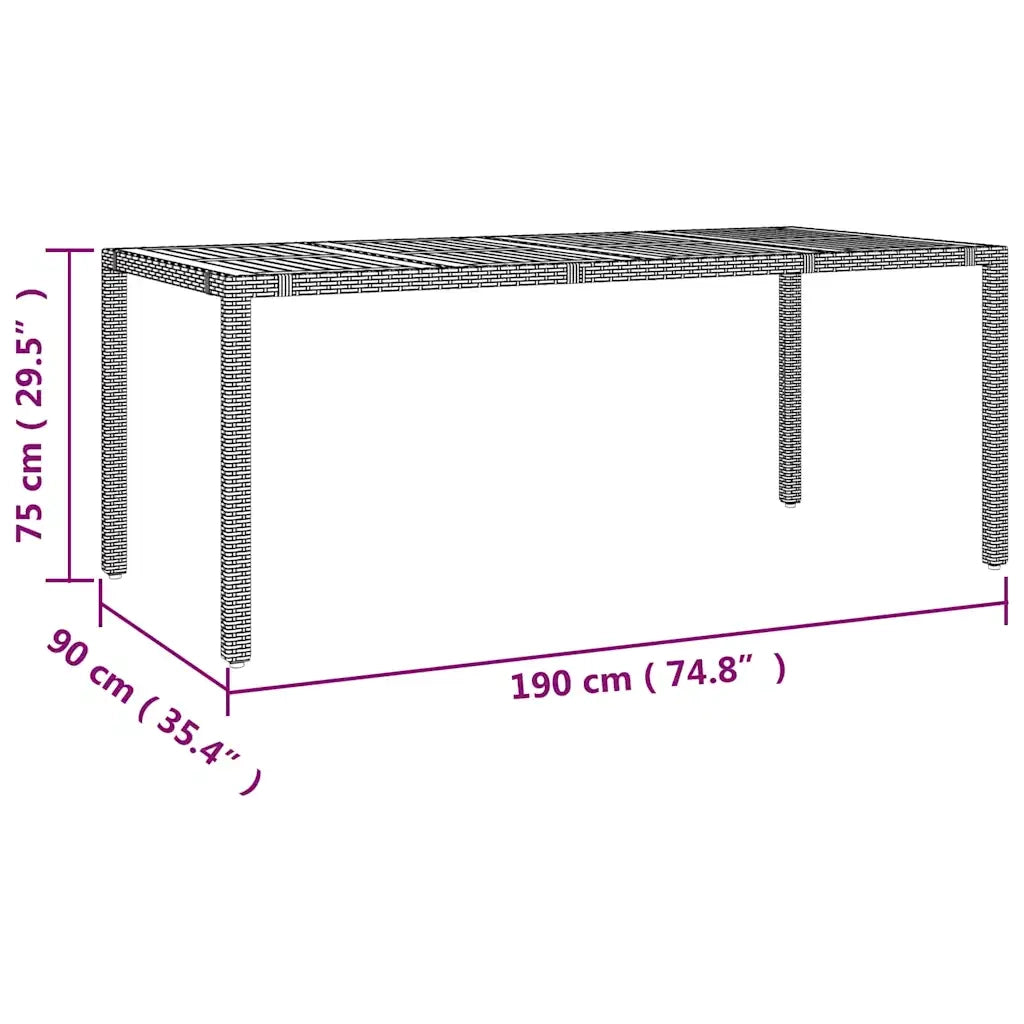 Set Bistrò da Giardino 9 pz con Cuscini in Polyrattan Nero 3276983