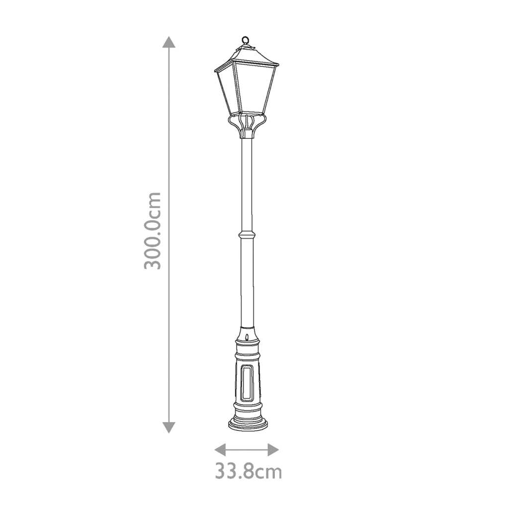 Lanterna giardino retro Galena 4xE14 40W bronzo Feiss
