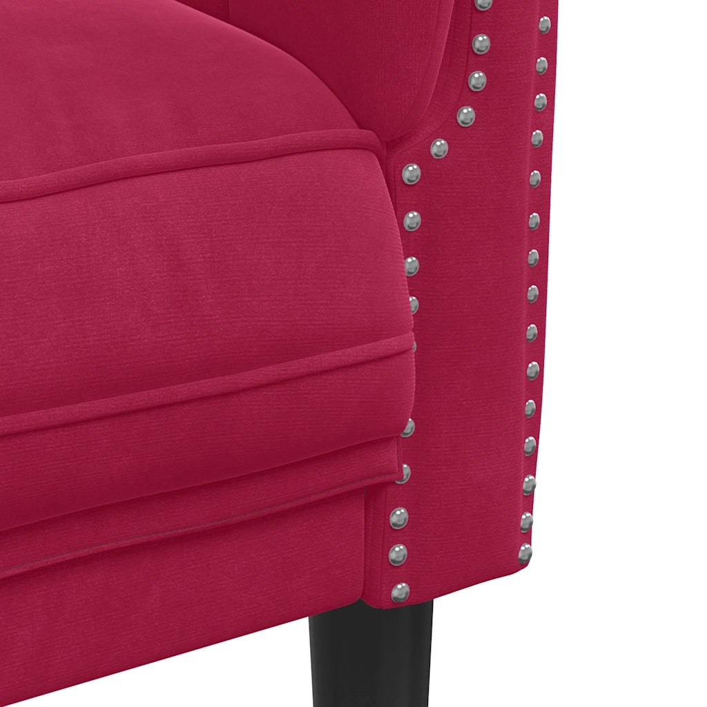Poltrona Rosso Vino in Velluto 372569