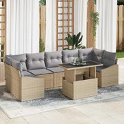 Set Divano da Giardino 8 pcs beige e grigio chiaro polyrattan 3348956