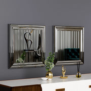 Ortovero, Specchio Modulabile, 40x40h cm Argento