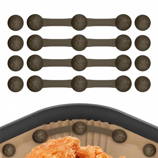 Accessori per Frittura a Fiamma - 12 Pezzi - Magnetici - Resistenti al Calore - Silicone - Riciclabili - Per Evitare la Bruciatura del Carta - Accessori per Frittura a Fiamma