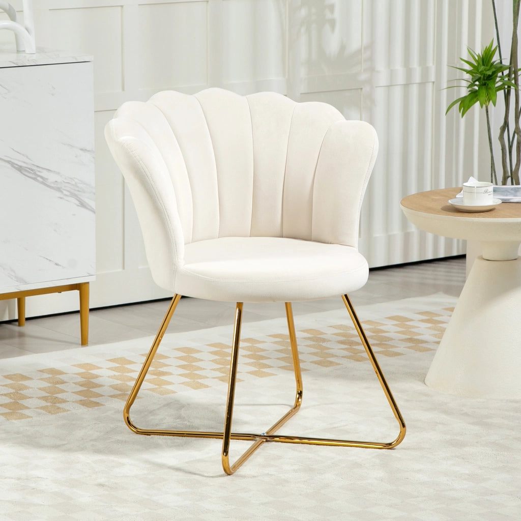 Poltrona relax in velluto ¨C Minimal ¨C crema 69x64x80 cm