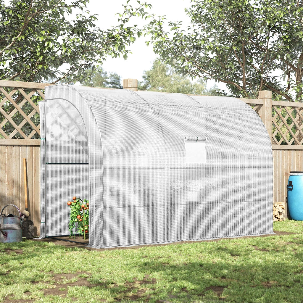 Serra per giardino con copertura in plastica ¨C Minimal ¨C Bianco 3 livelli