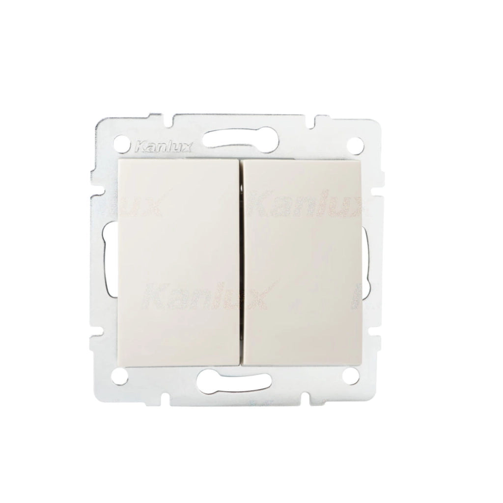 Interruttore doppio per lampadario LOGI crema Kanlux 25126