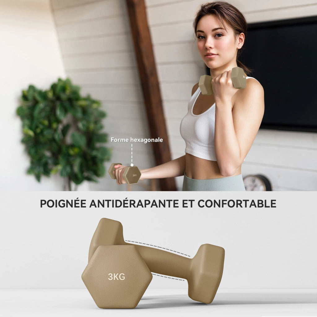 Set di manubri esagonali 12 kg ¨C zephmum ¨C multicolore
