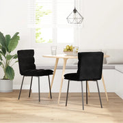 Sedie da Pranzo 2 pz Nere in Velluto 4101288