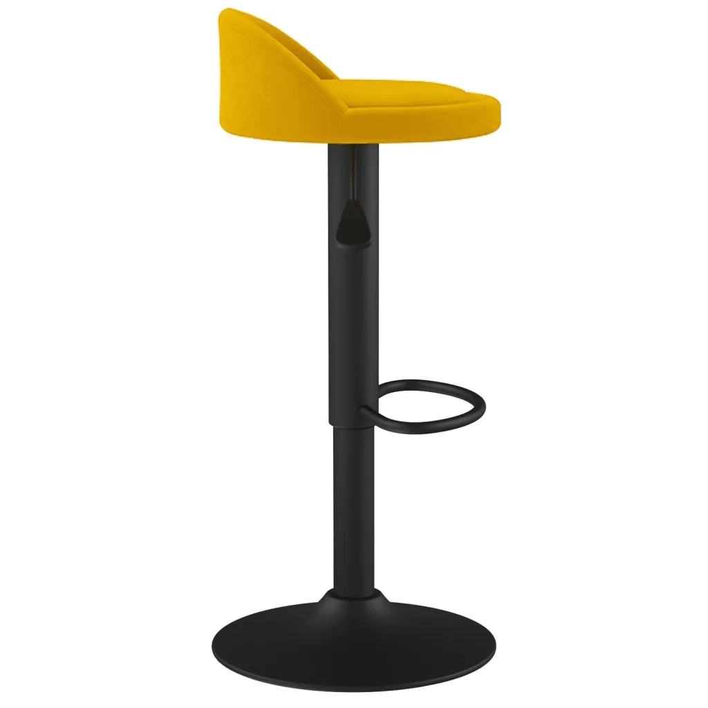 Sgabelli da Bar 2 pz Gialli in Velluto 333608