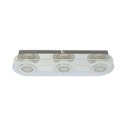Plafoniera LED Italux Flavio 3 luci 3000K cromo 39cm