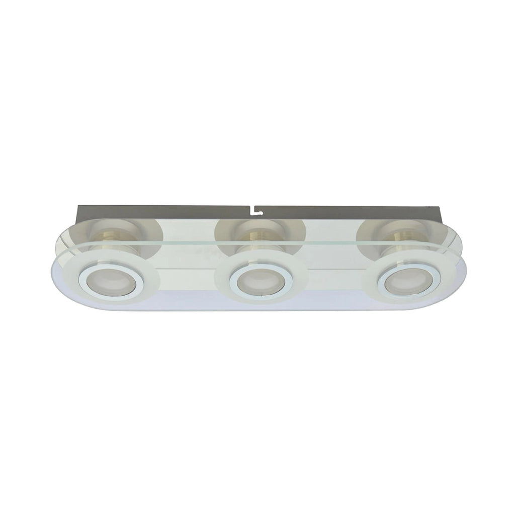Plafoniera LED Italux Flavio 3 luci 3000K cromo 39cm