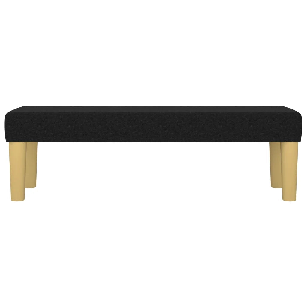 Panca-Sgabello Nera 100x30x30 cm in Tessuto 894354