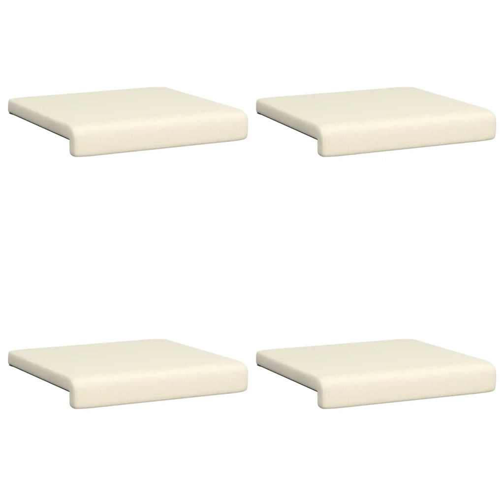 Cuscino per panchina 4 pcs Velvet testurizzato Crema 42043155