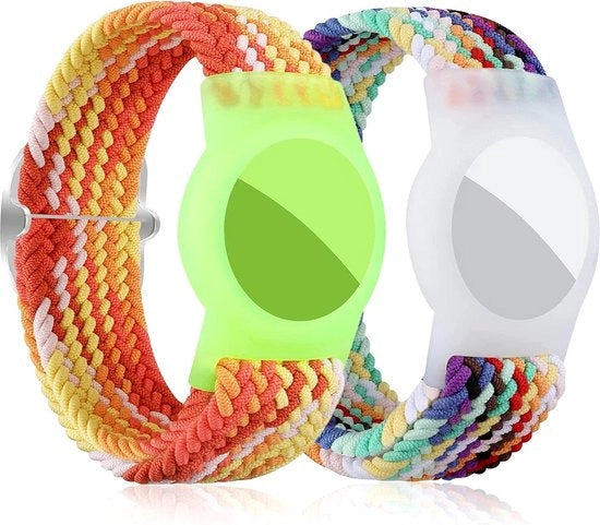 Set di bracciali GPS per bambini con adattamento - compatibile con AirTag - raggio di 115 a 185 cm