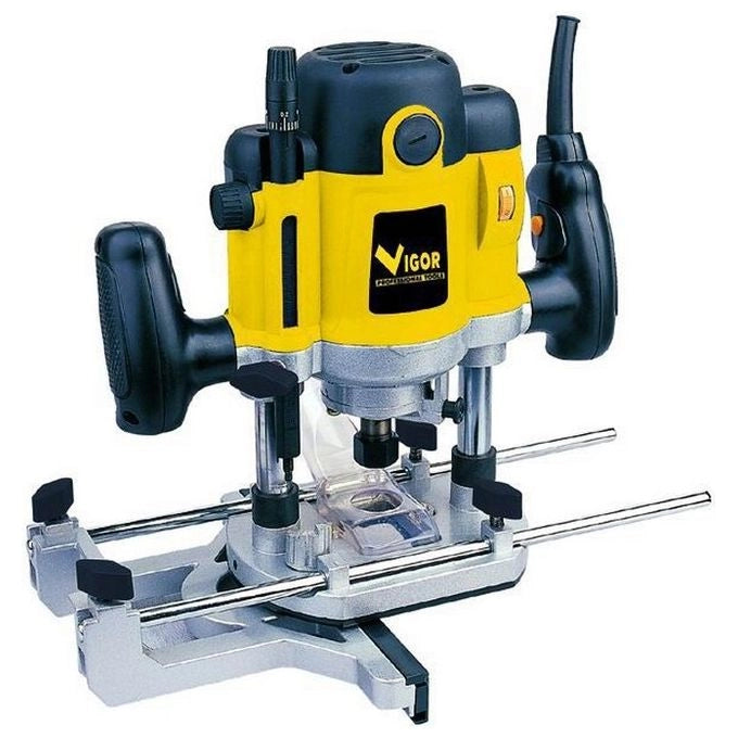 Vigor VFR 22 Fresatrice verticale elettronica 1500 W velocita' 6000-26000 rpm attacco utensile 12 mm colore Nero