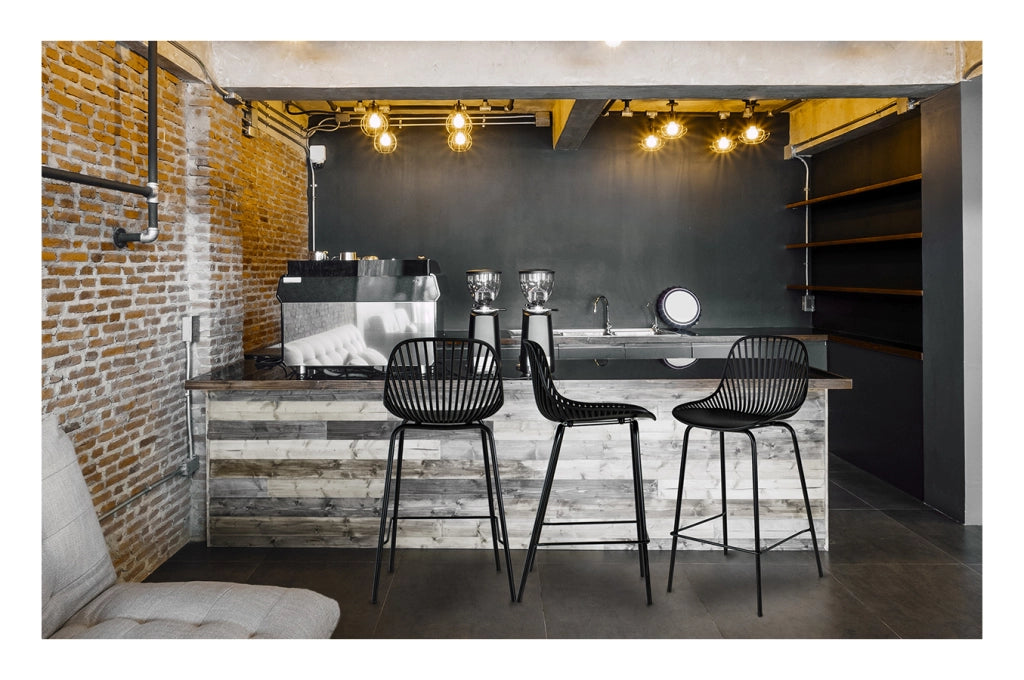 Sgabello cucina, sgabello alto nero bar mod. Venice - SG10VEPM