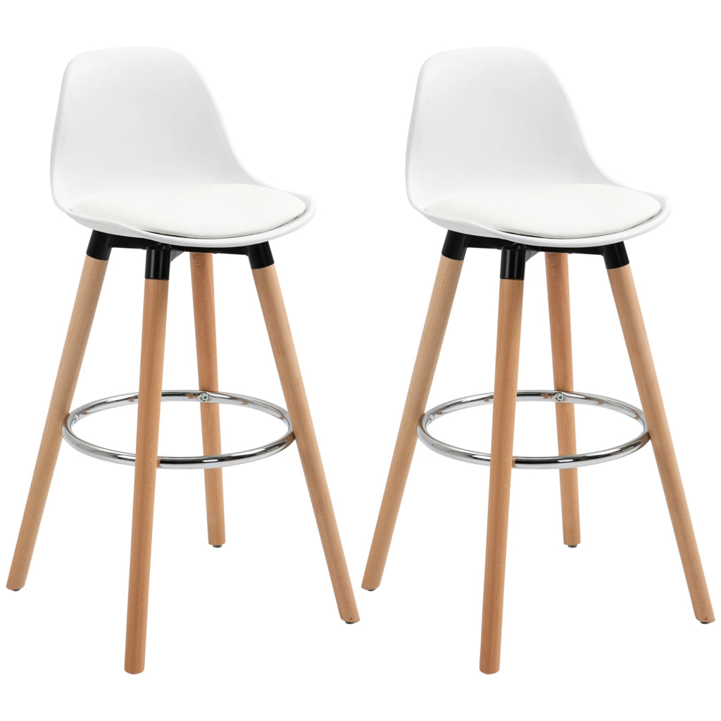 Sgabelli da Bar ¨C zephmum ¨C Bianco 43x43x91 cm