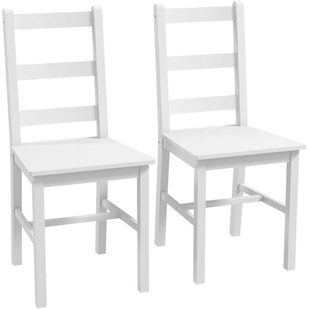 Sedia da Pranzo in Legno Massello ¨C Minimal ¨C Bianco