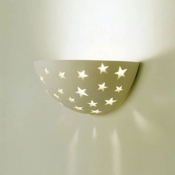 APPLIQUE GESSO LAMPADA DA PARETE A LED R7S STELLE LUMINOSE LUCE NATURALE 4000K