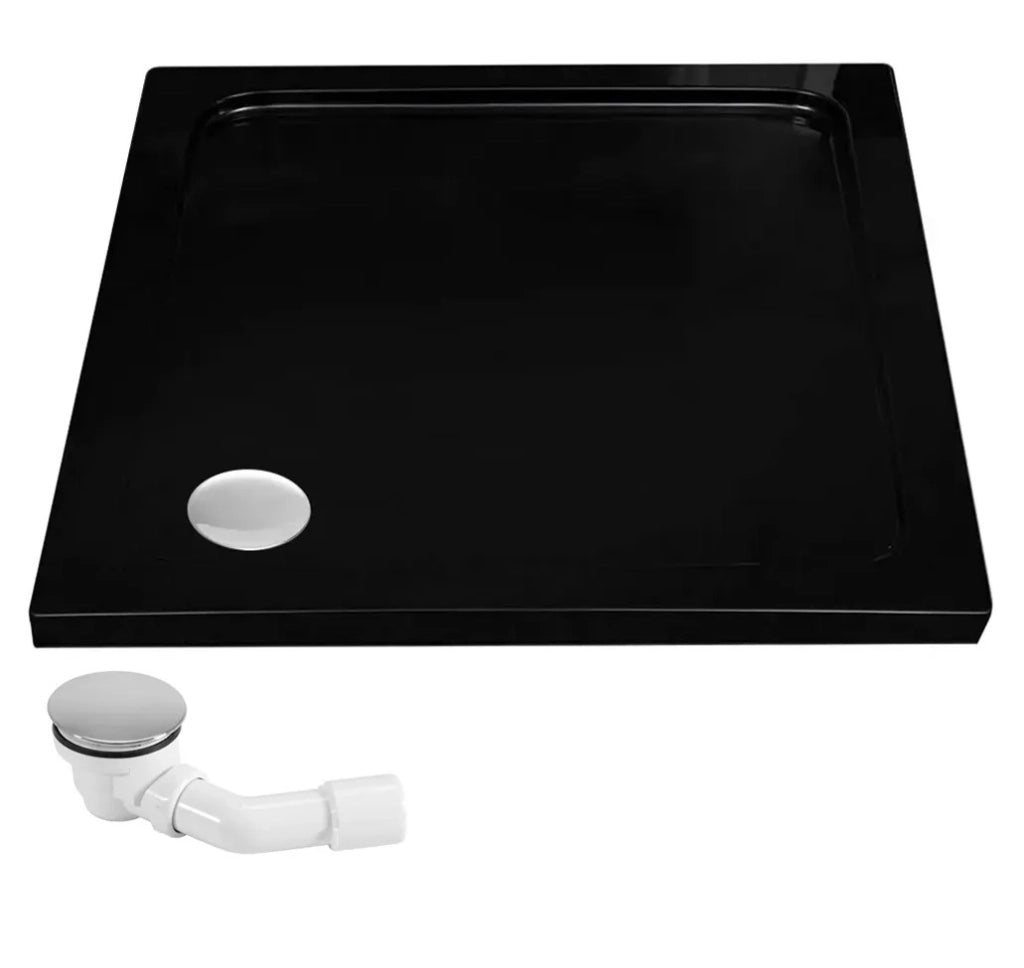 Cabina Doccia Solar Black Mat 90x90 senza piatto doccia