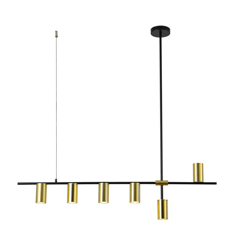 Lampada a sospensione Arizona 6xGU10 nero/oro Light Prestige