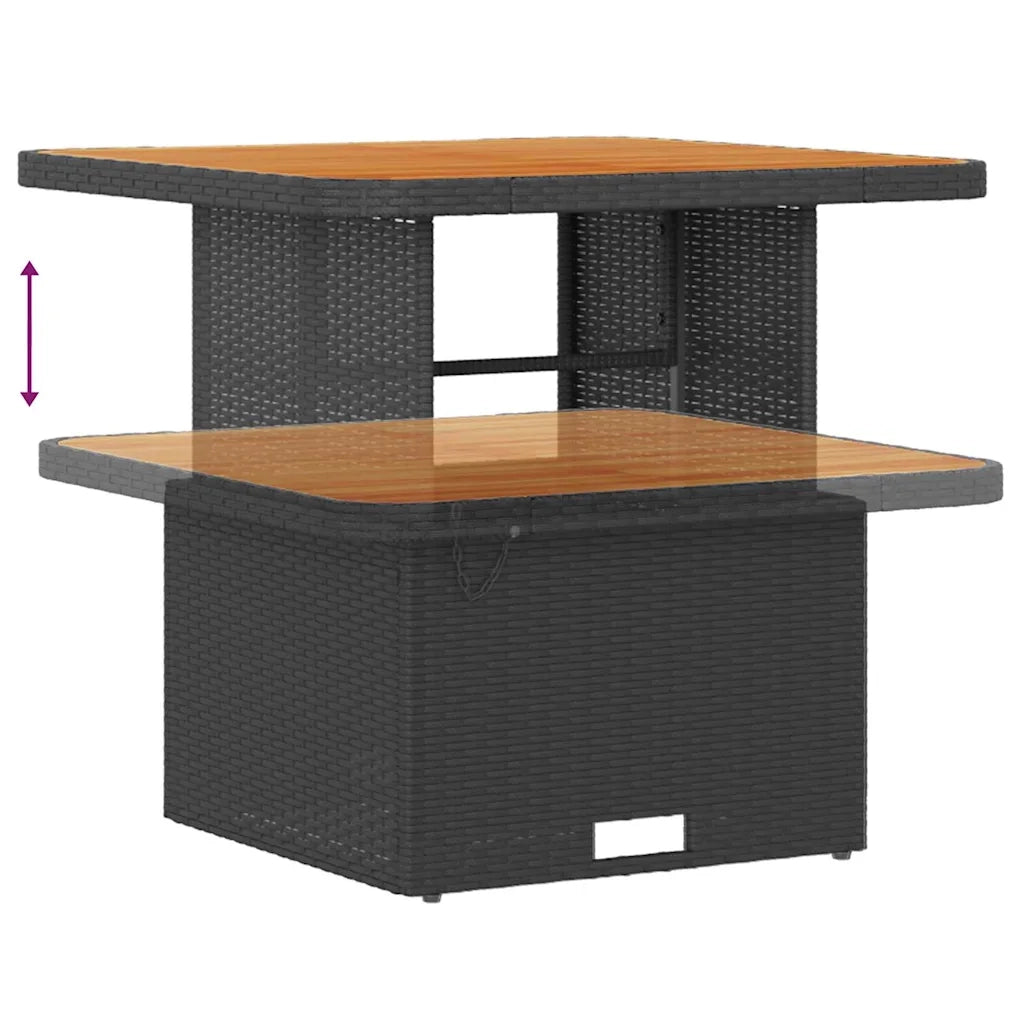 Set Divano da Giardino con cuscino 13 pcs Nero polyrattan 3362839