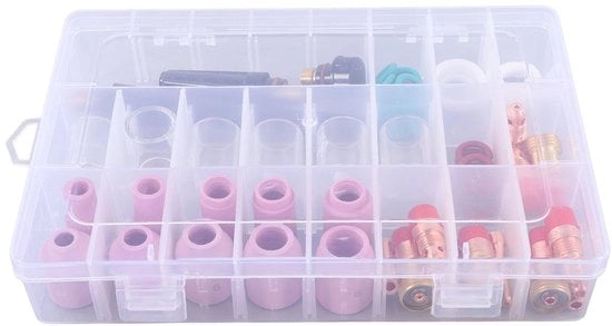 Kit di Saldatura TIG 55-Set Completo - Disco Ceramico - Calotta in Vetro - Accessori - Connettori - Prestazioni Migliorate - Accessori per Saldatura