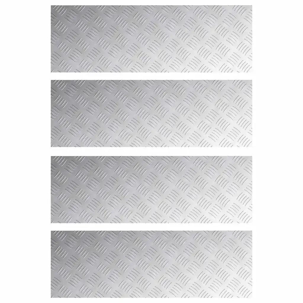 Gradini per Scale 4 pcs Argento 90 x 30 cm Alluminio 4104308
